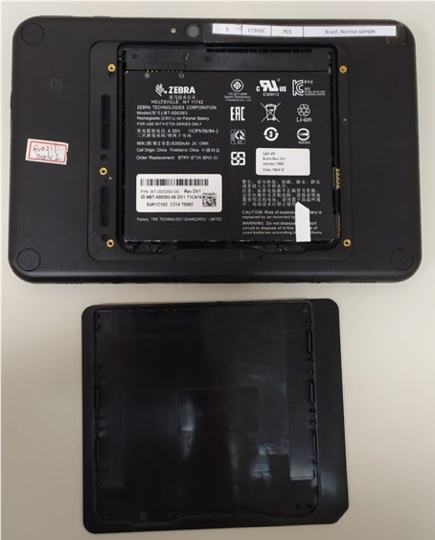 O conceitual tablet com bateria removível