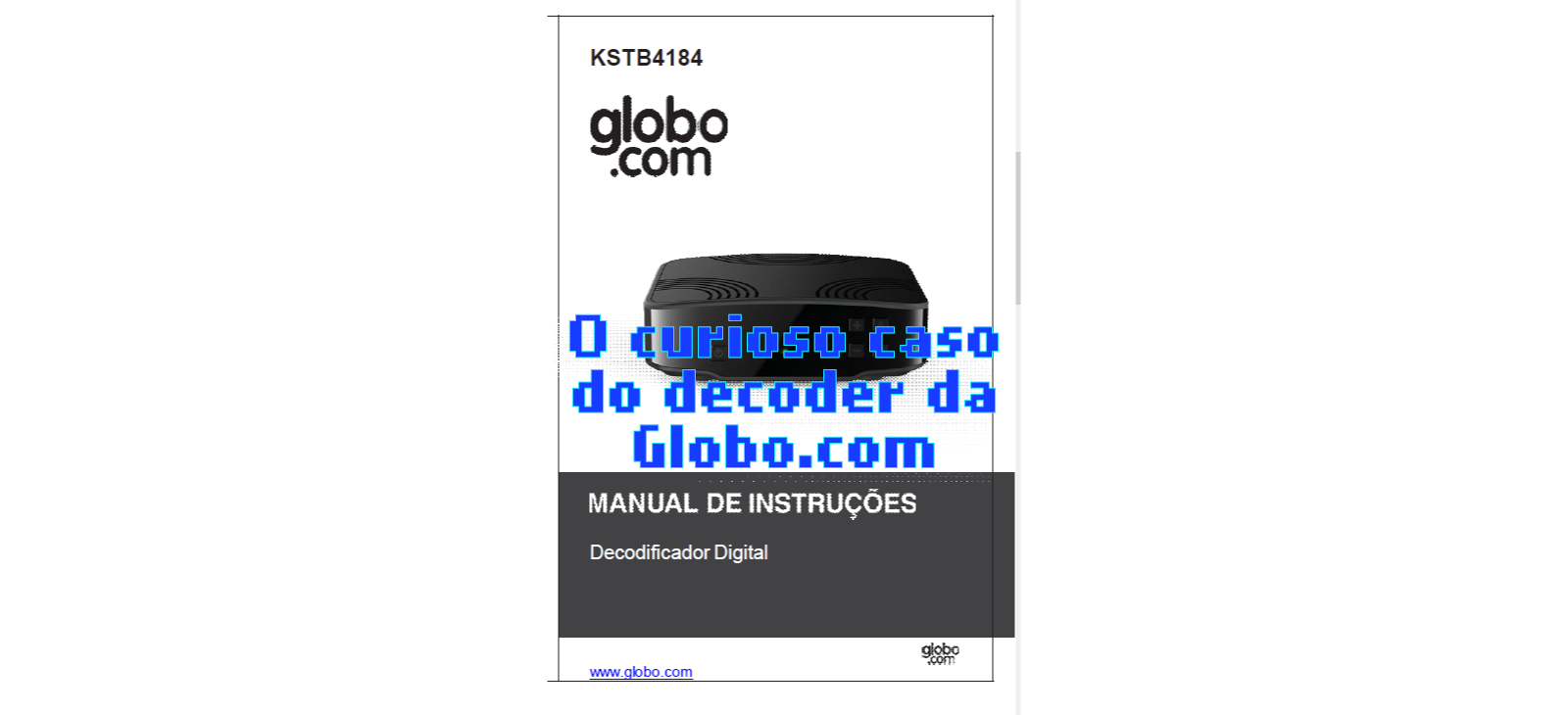 O curioso caso do decoder da Globo.com (???)